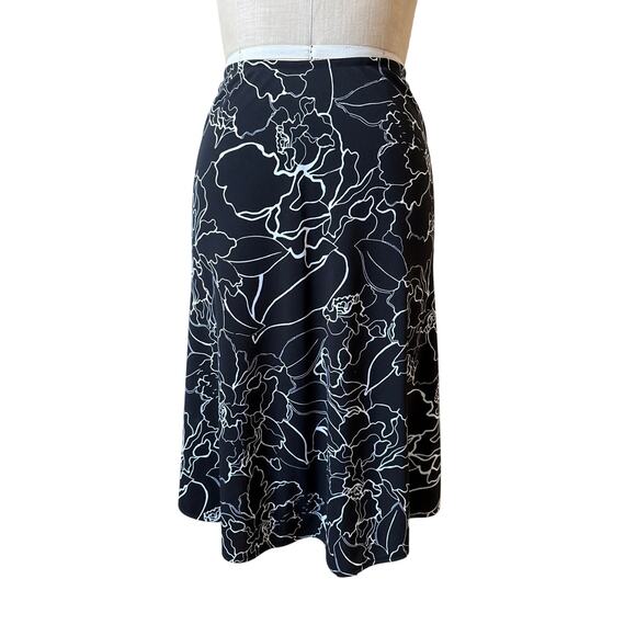 Nine West Black & White A-Line Knee Length Skirt Size 1X - Picture 1 of 5